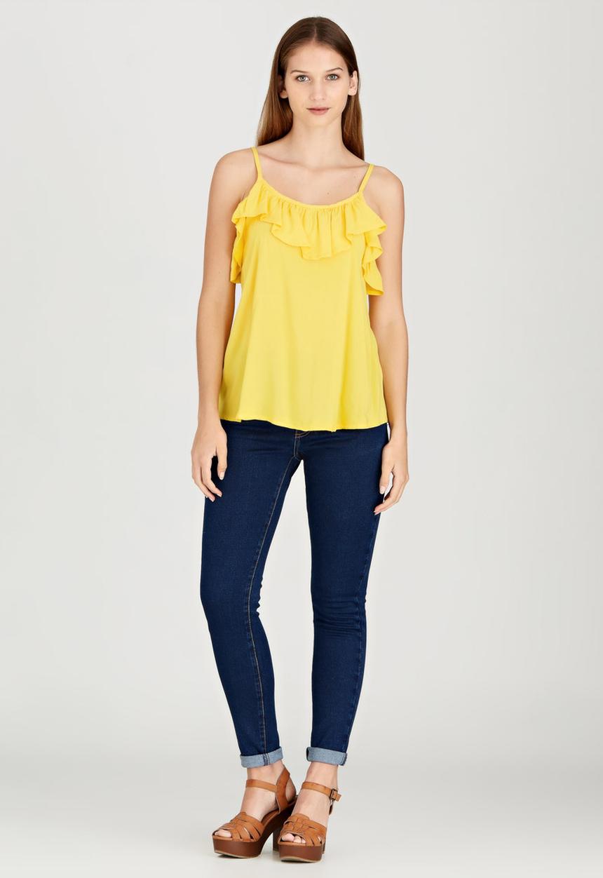 edit - Cami with Frills Yellow