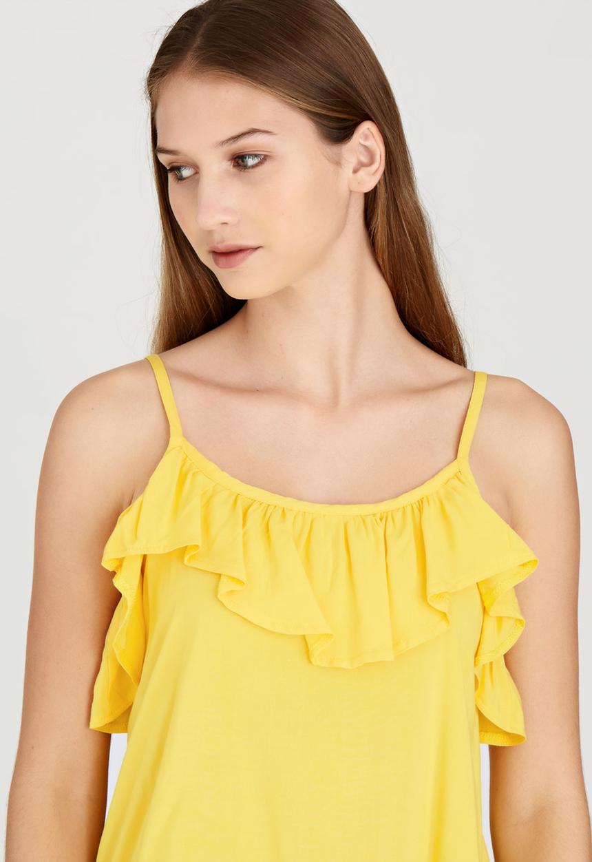 edit - Cami with Frills Yellow
