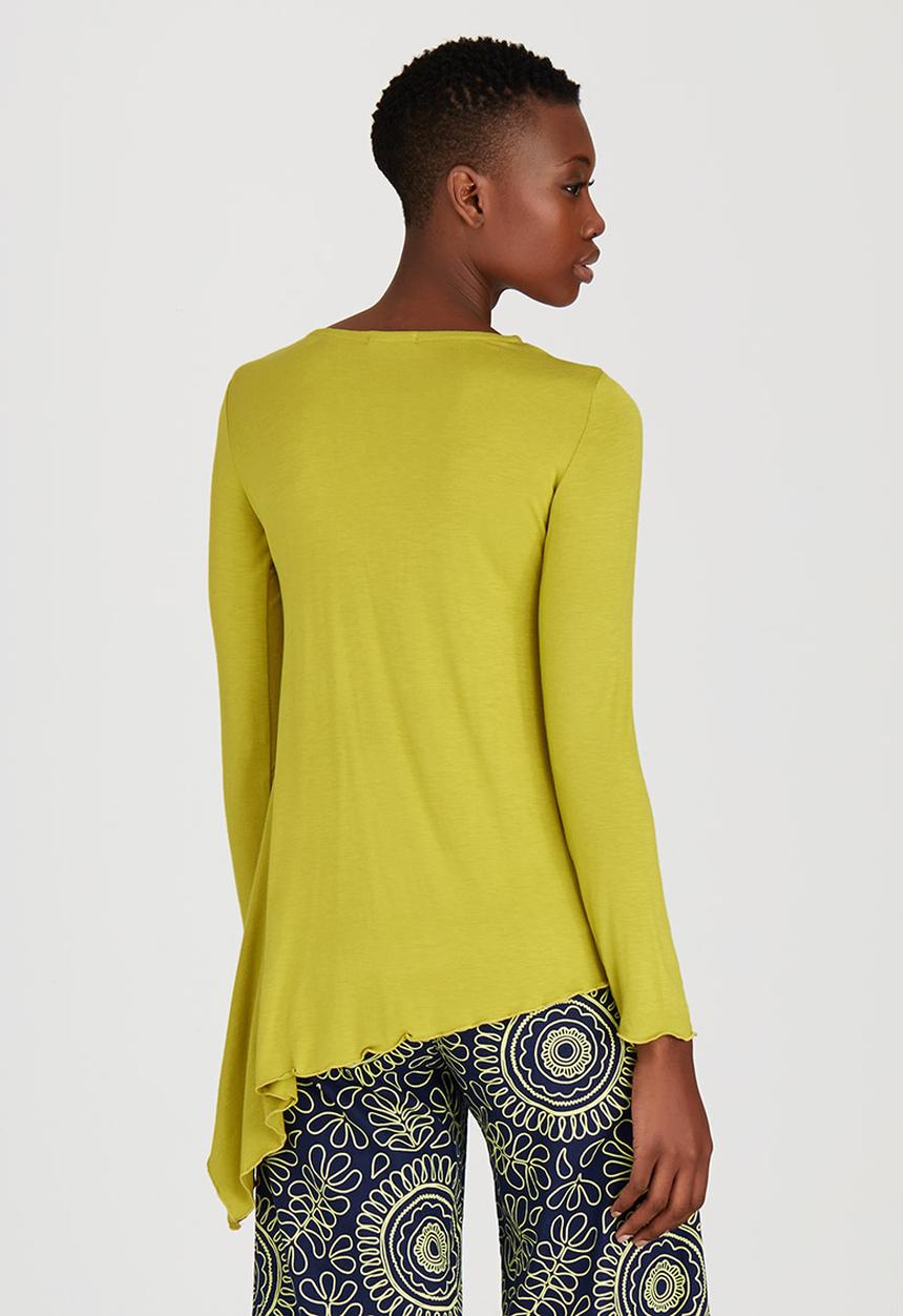 OLKA POLKA - Assymetrical Pixie Top Chartreuse