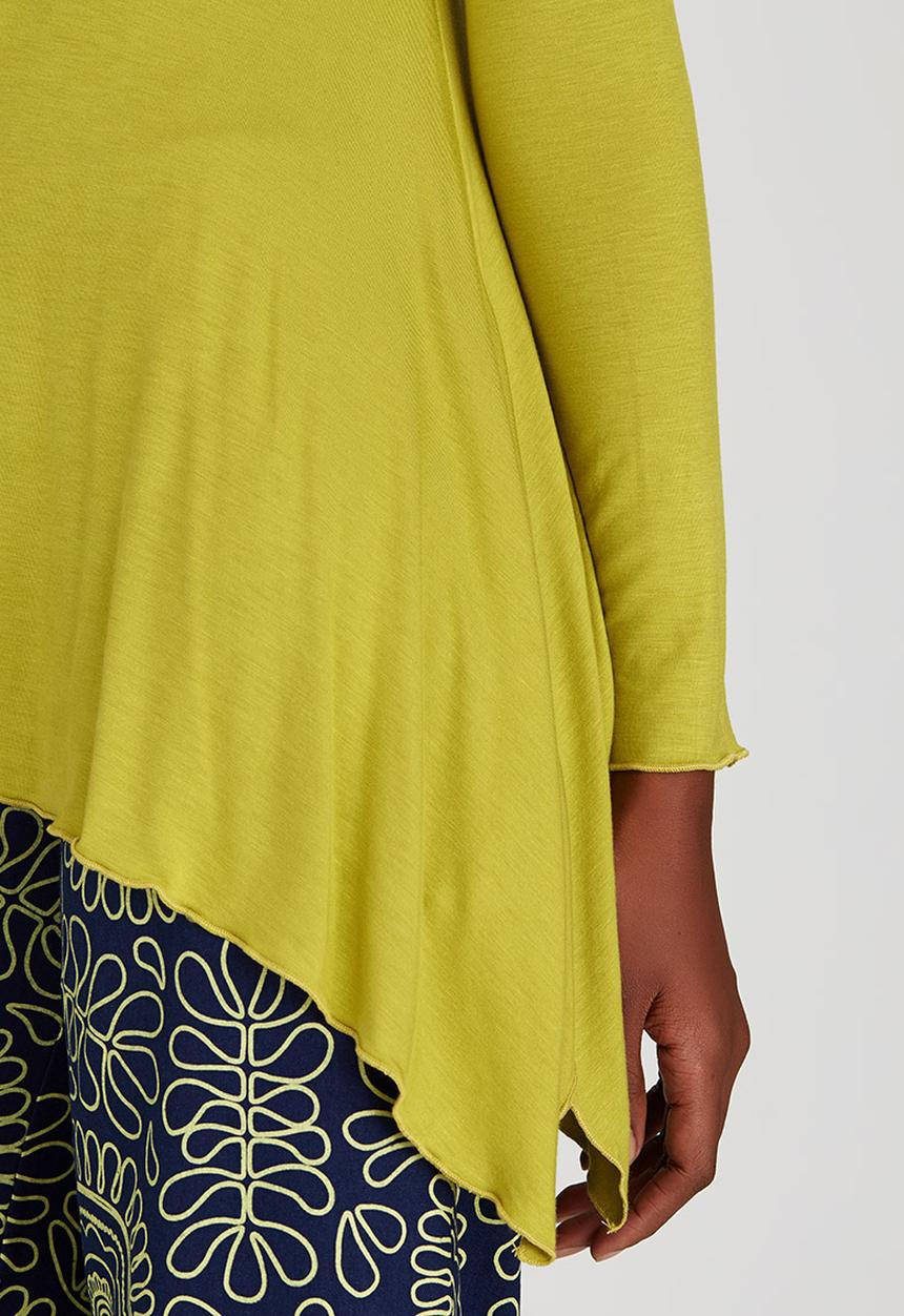OLKA POLKA - Assymetrical Pixie Top Chartreuse