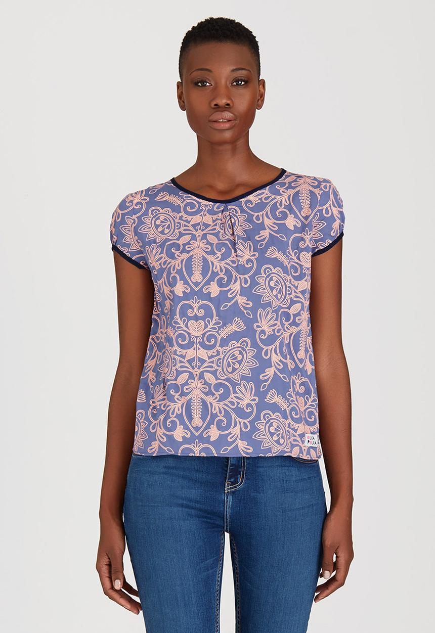 OLKA POLKA - Tieback Filigree Top Blue