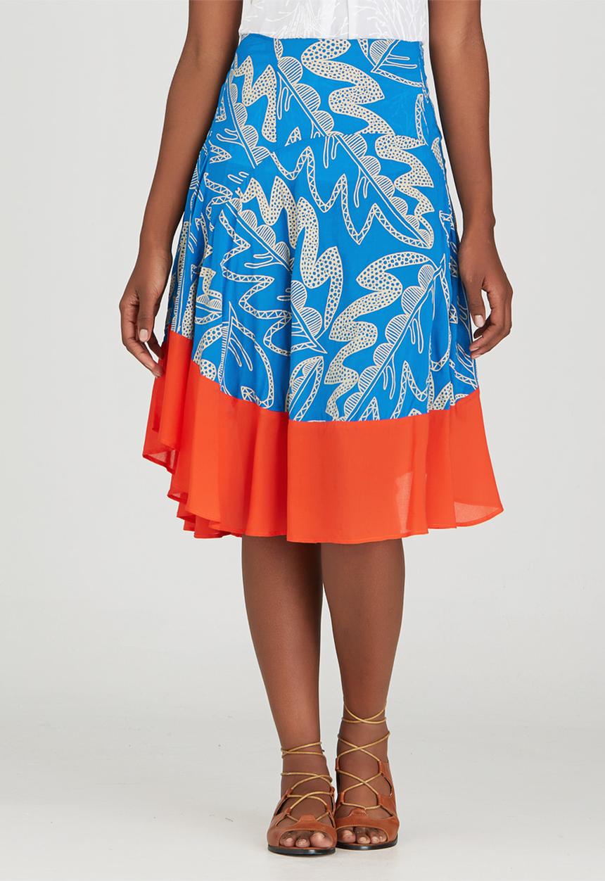 OLKA POLKA - India Skirt Mid Blue