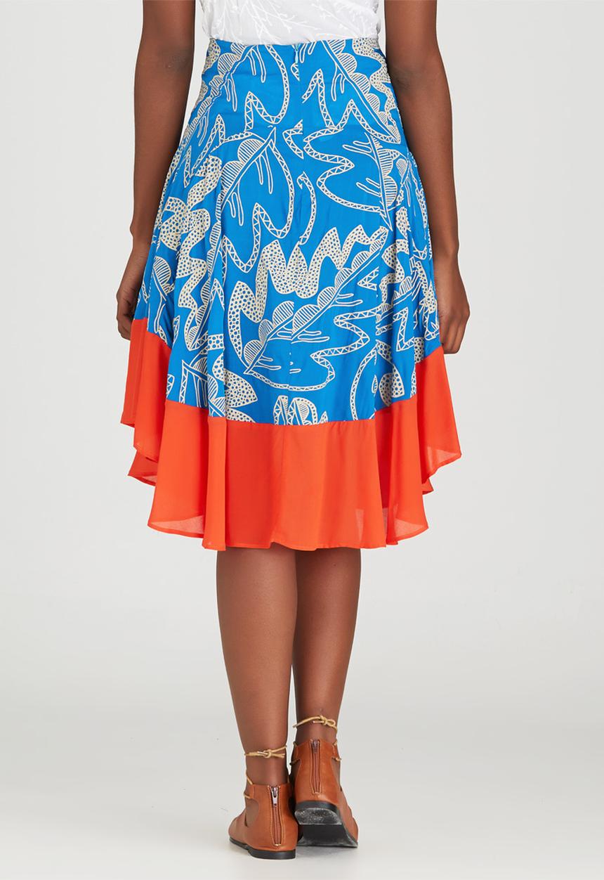 OLKA POLKA - India Skirt Mid Blue