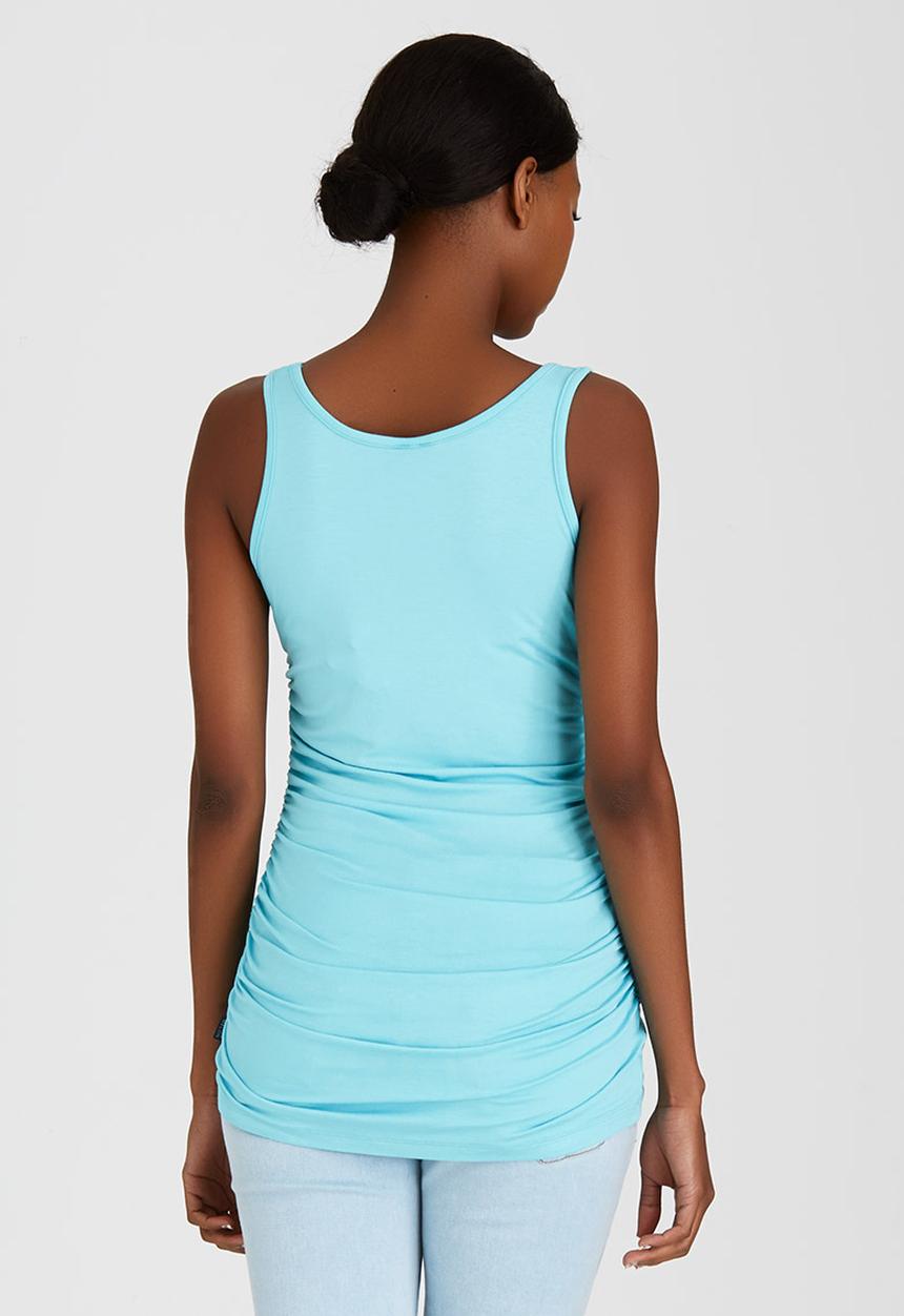 Cherry Melon - Side Gauge Tank Top Blue