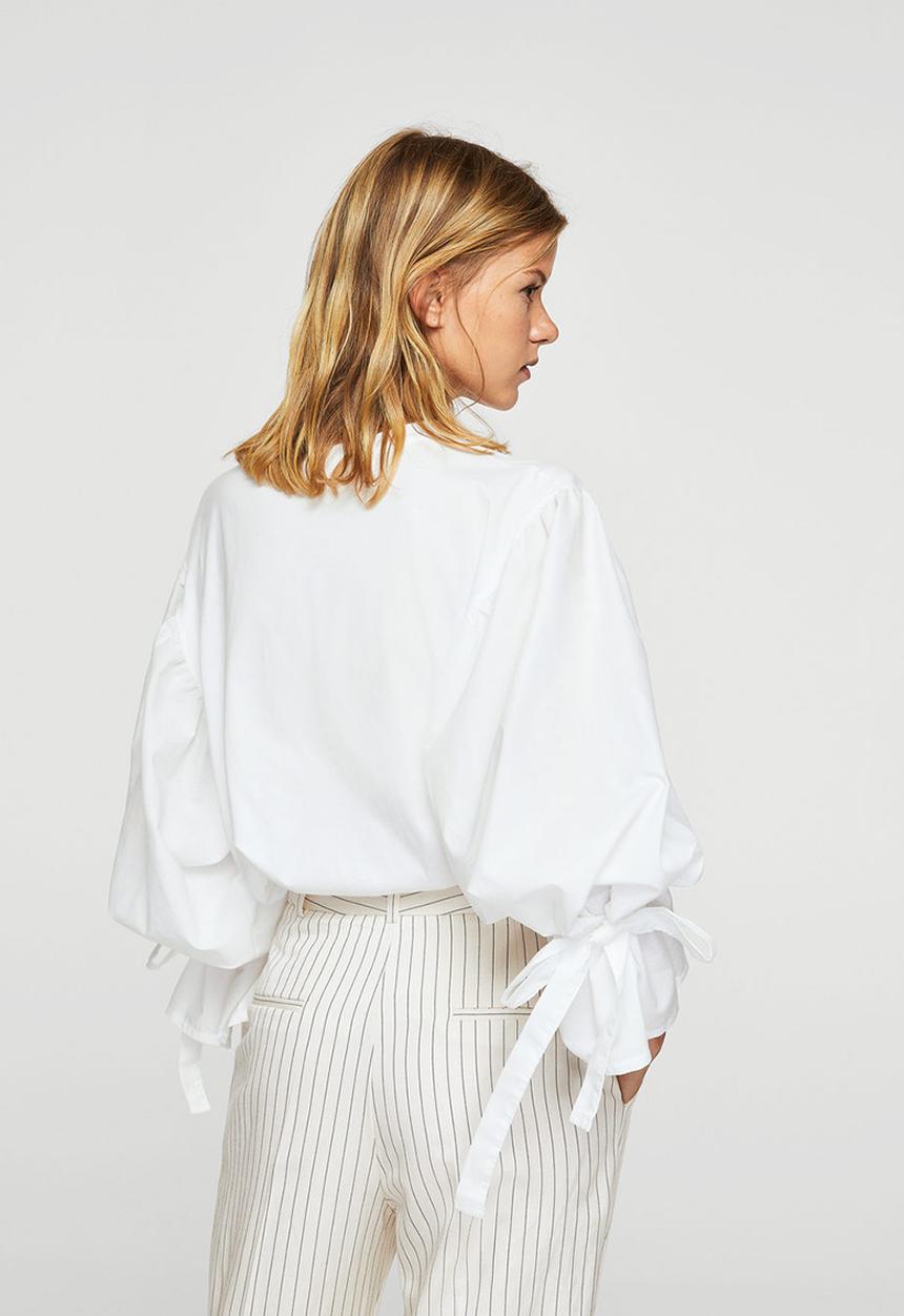 MANGO - Pintora Puffed Sleeves T-shirt White