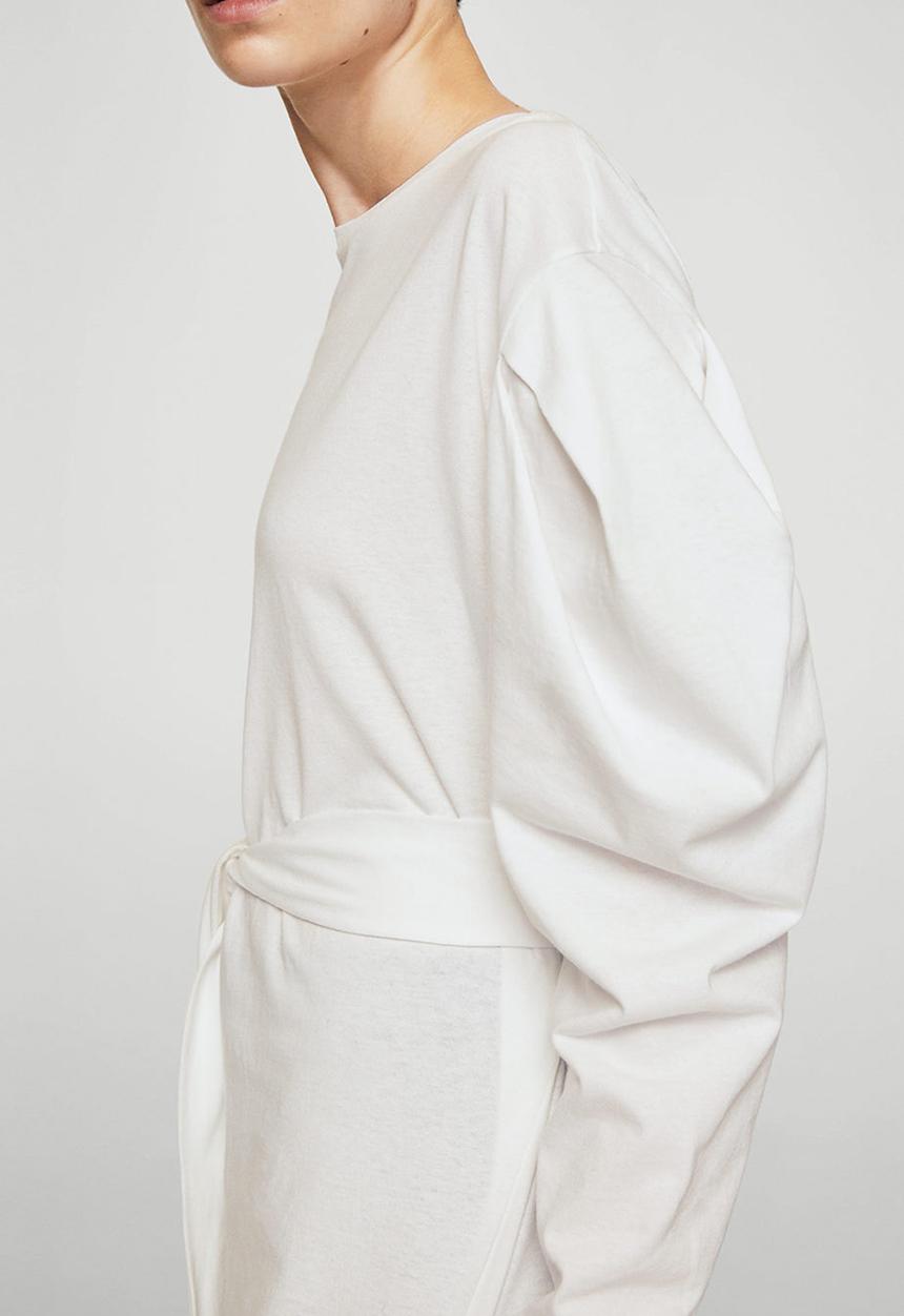 MANGO - Puffed Sleeves T-shirt White