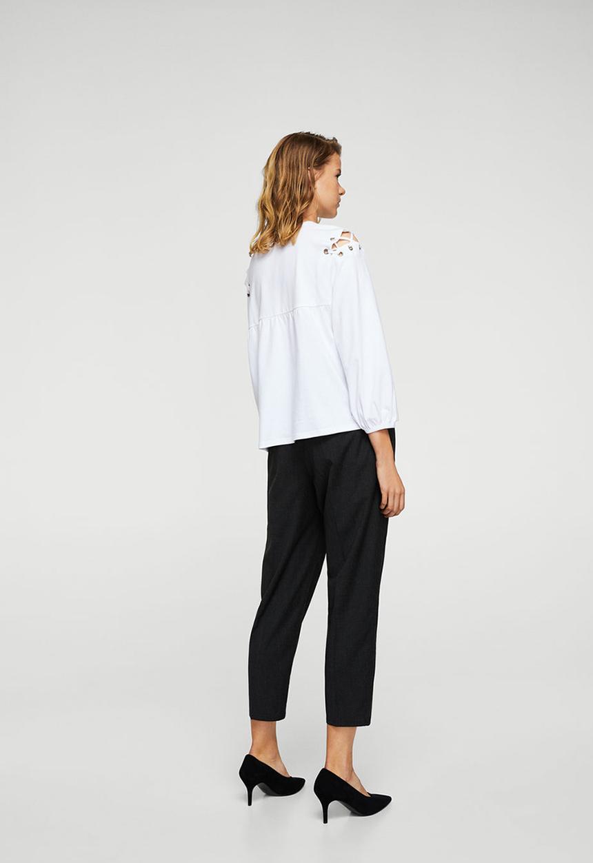 MANGO - Shoulder Detail T-shirt White