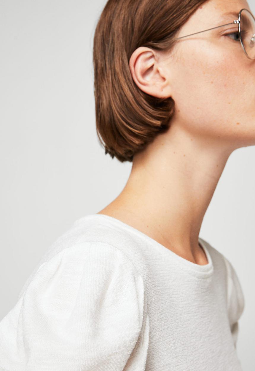 MANGO - Duque Puffed Sleeves T-shirt White