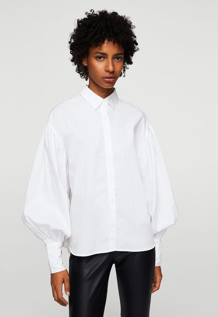 MANGO - Puffed Sleeves Shirt White