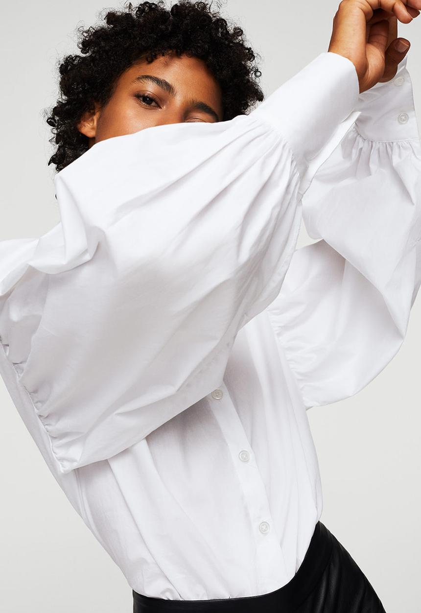 MANGO - Puffed Sleeves Shirt White