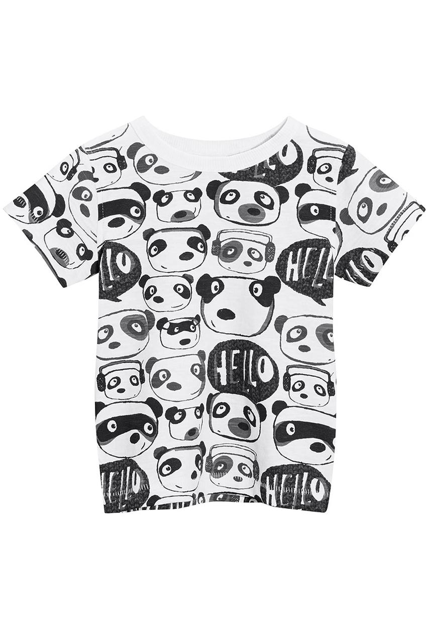 Next - Panda Printed T-shirt Black and White