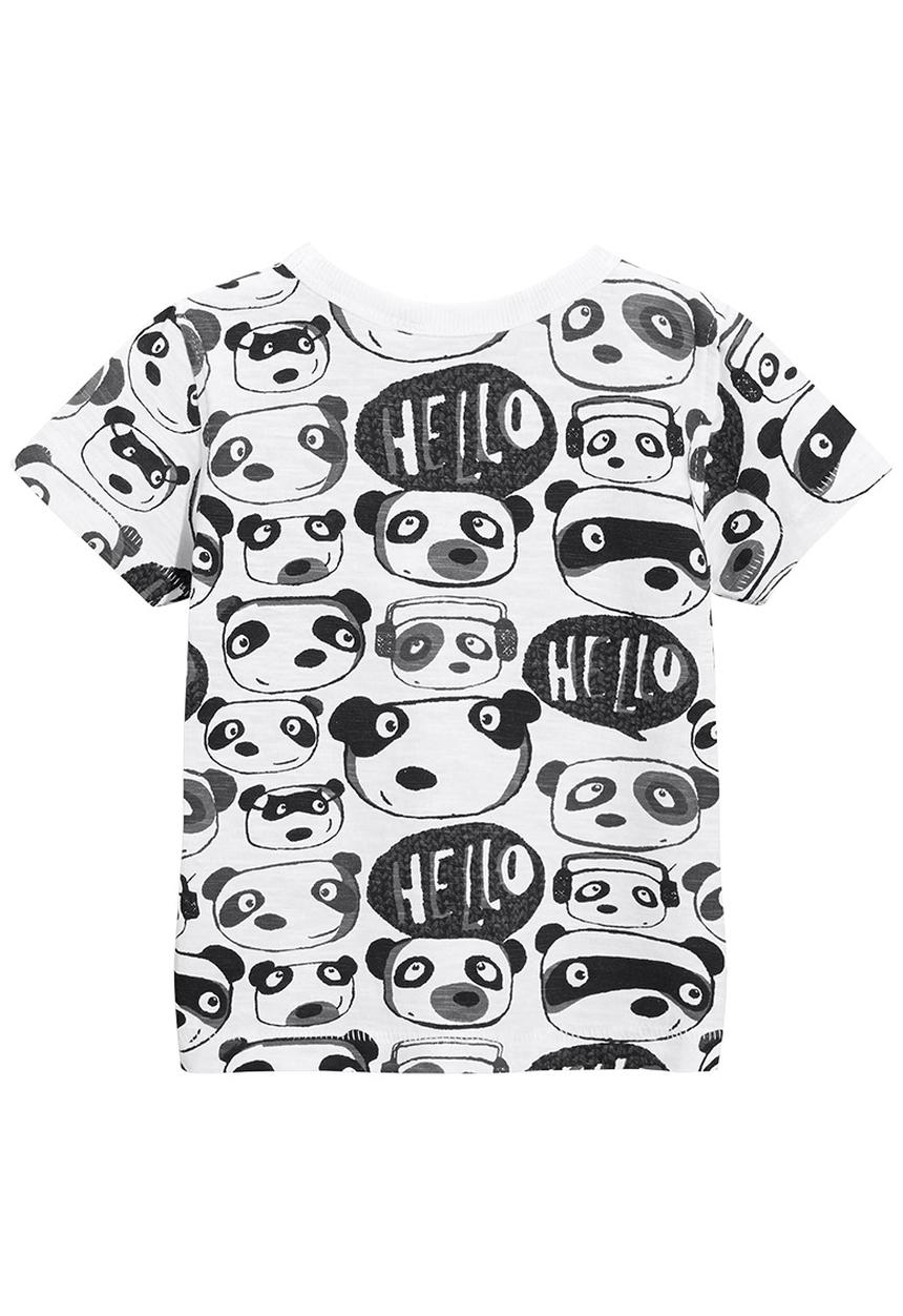Next - Panda Printed T-shirt Black and White