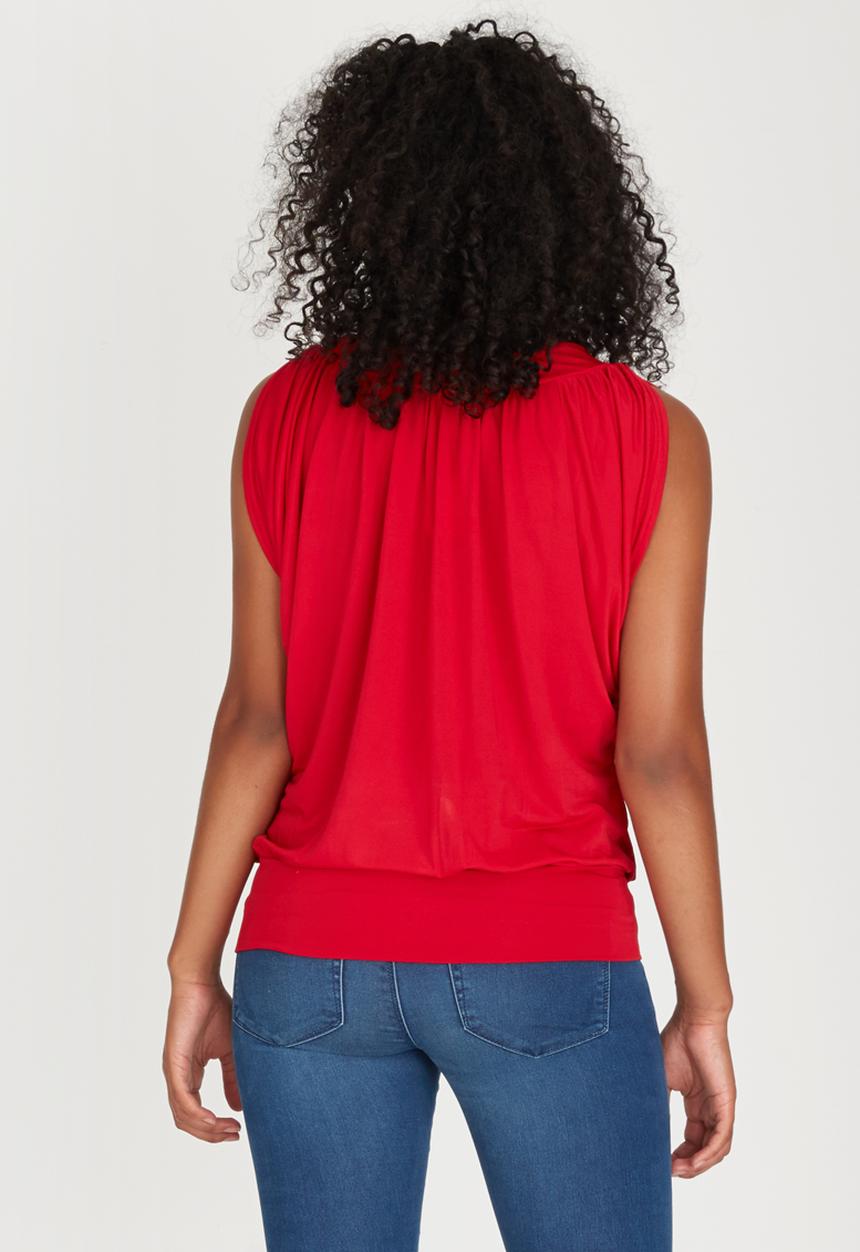 edit - Grecian Drape Top Red