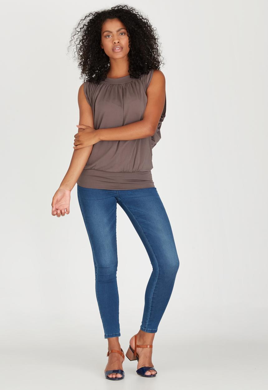 edit - Grecian Drape Top Grey