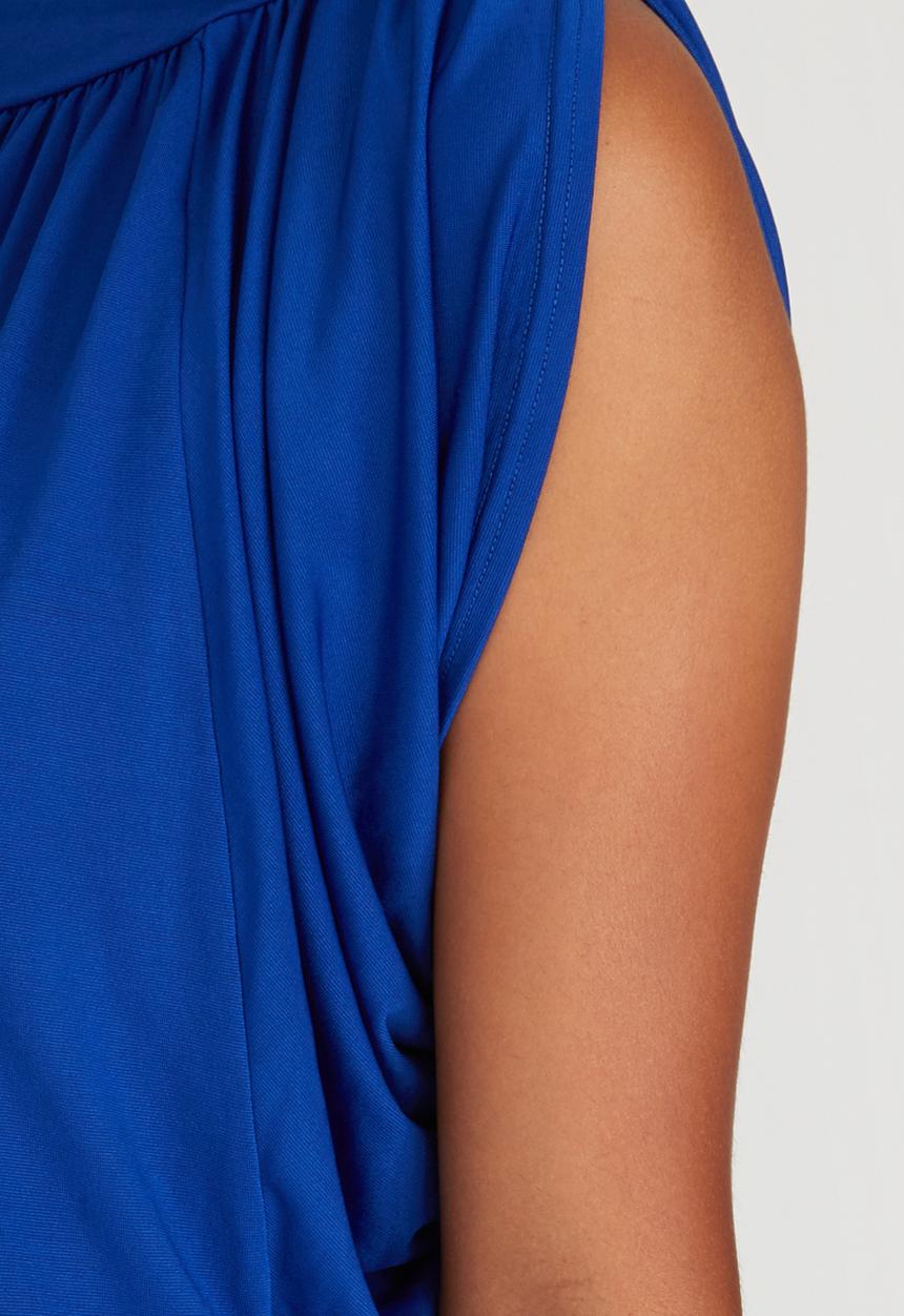edit - Grecian Drape Top Cobalt