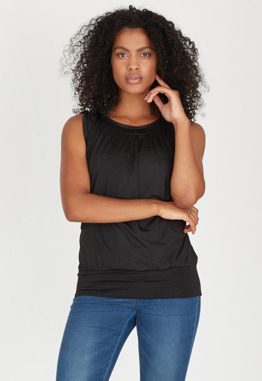 edit - Grecian Drape Top Black