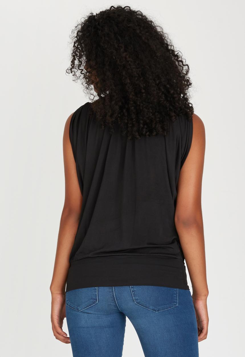 edit - Grecian Drape Top Black