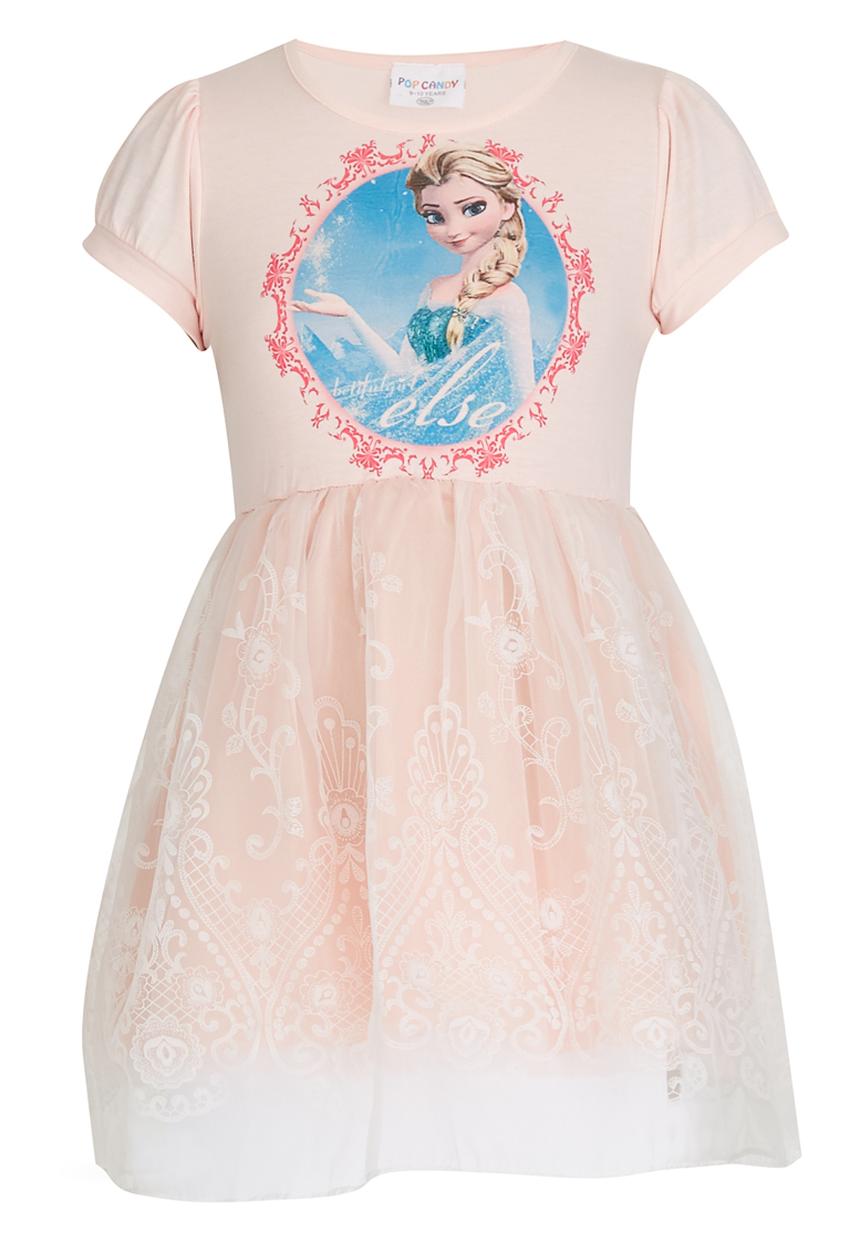 Pop Candy - Printed Dress Pale Pink