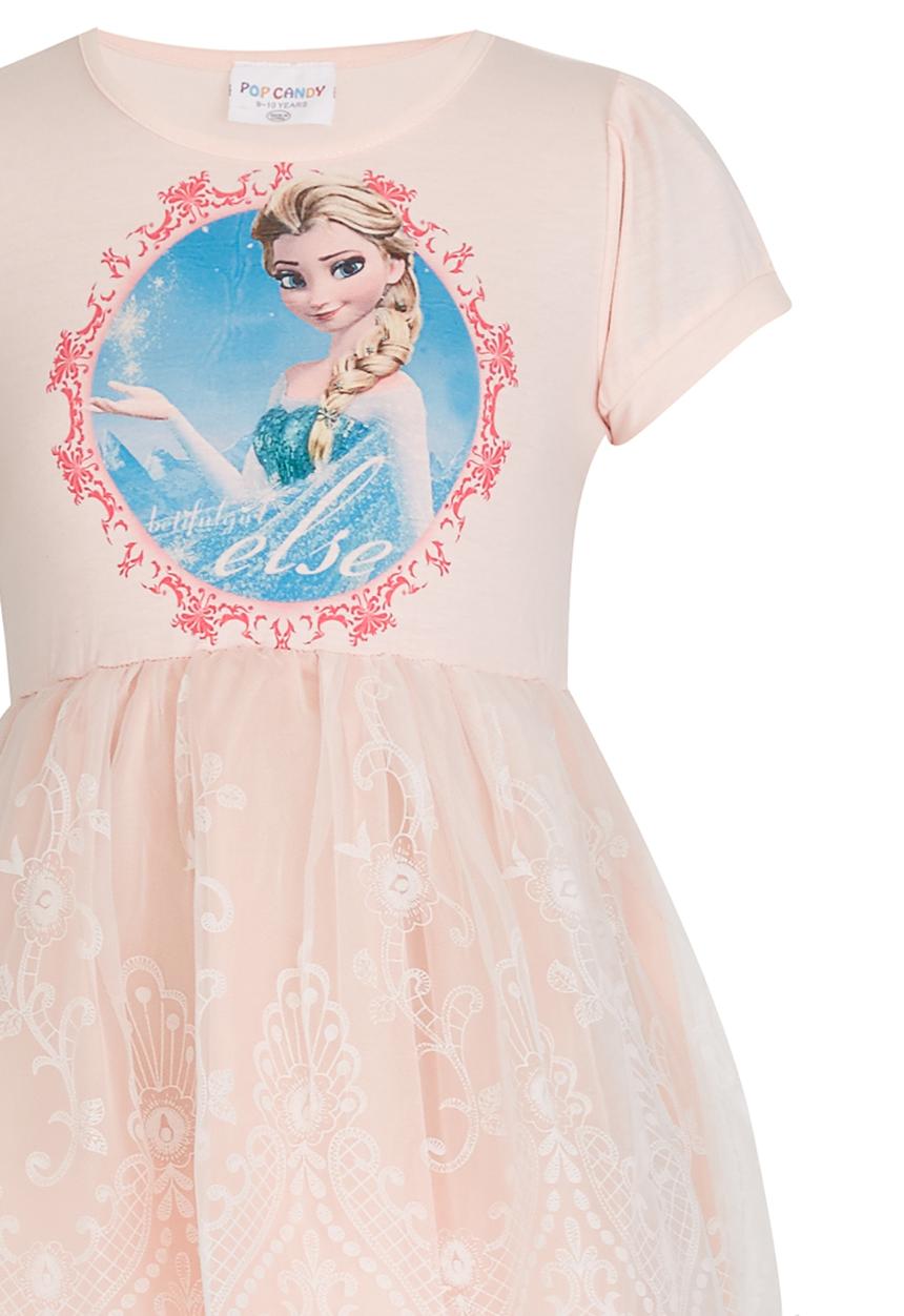 Pop Candy - Printed Dress Pale Pink