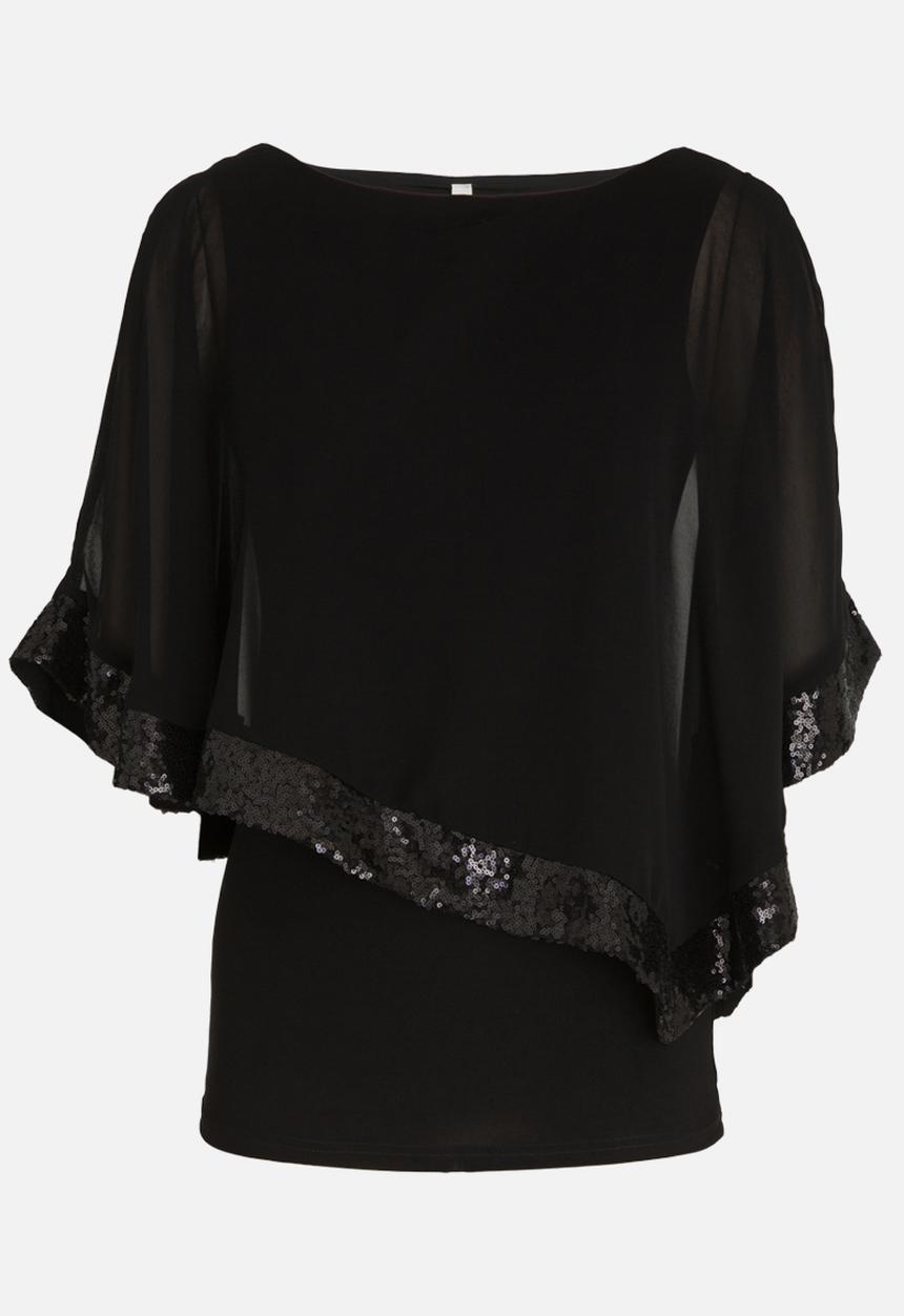 Revenge - Cold Shoulder Blouse Black
