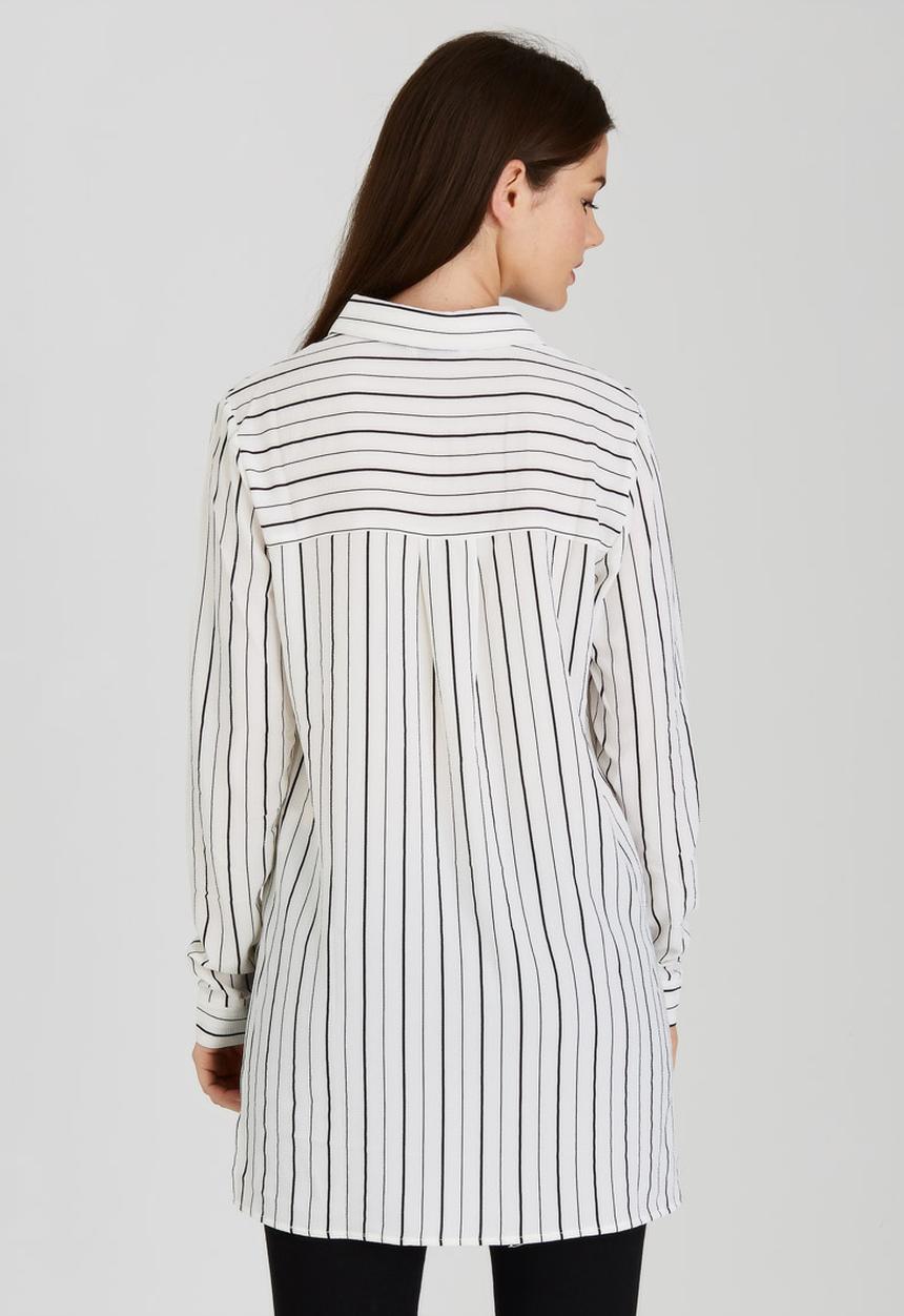 Brave Soul - Pinstripe Shirt White