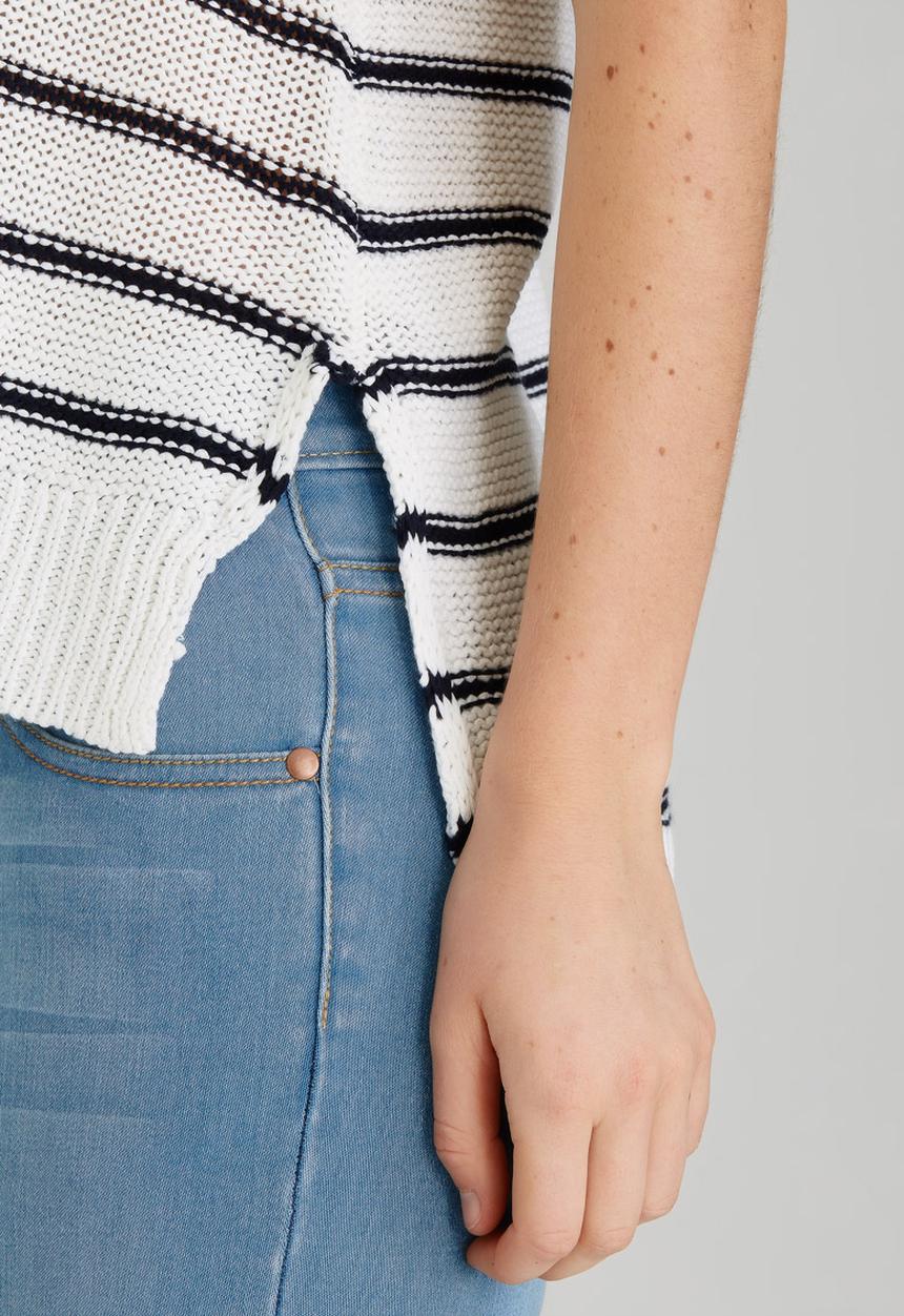 Brave Soul - Nautical Knit Tank Blue and White