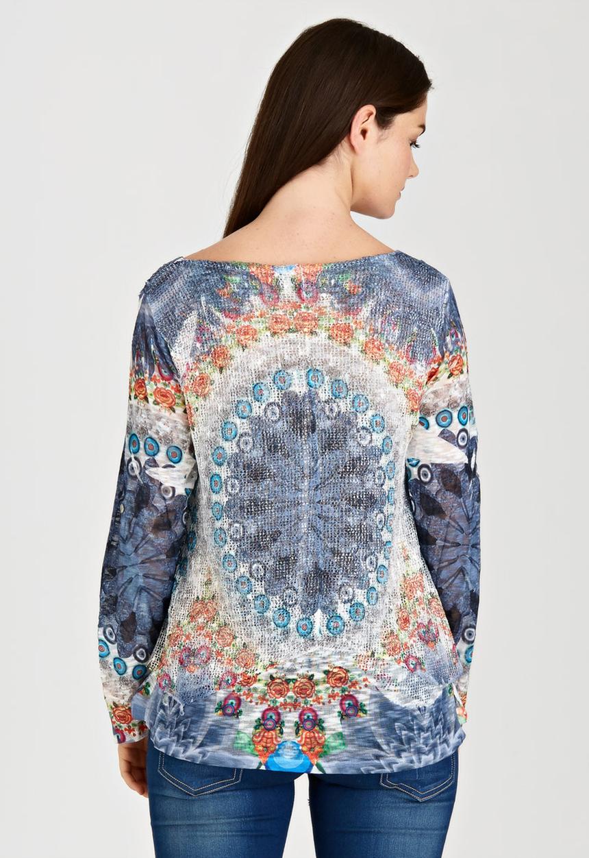 Revenge - Kaleidescope Top Pale Blue