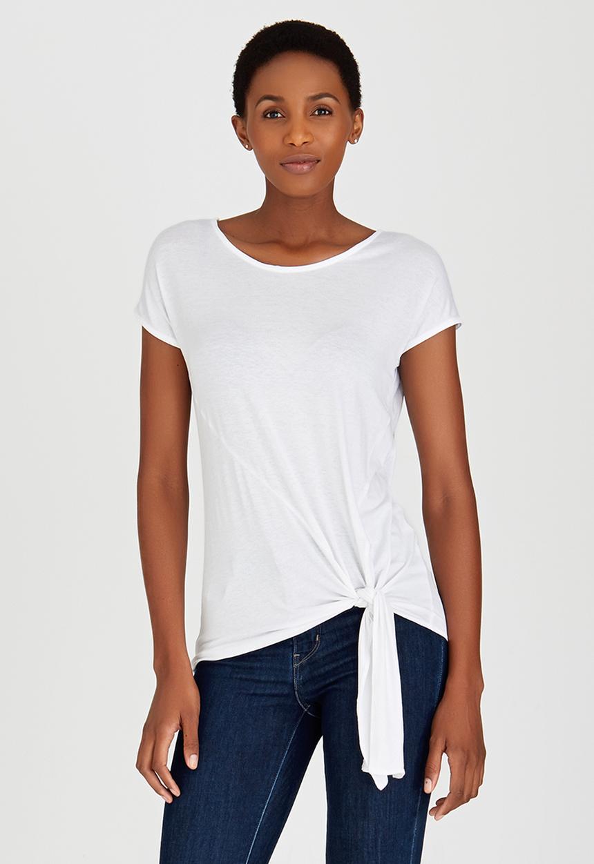 edit - Tie Front T-shirt Off White