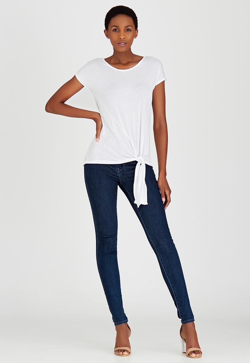 edit - Tie Front T-shirt Off White