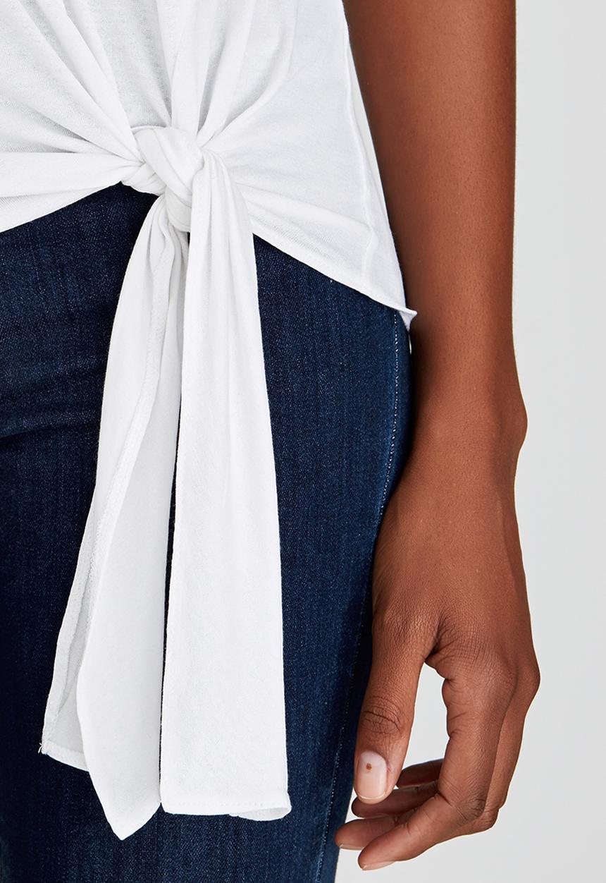 edit - Tie Front T-shirt Off White