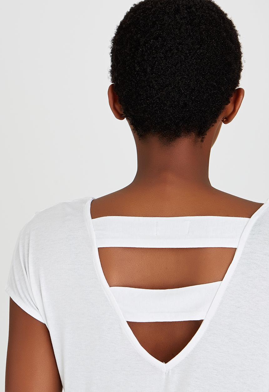 edit - Tie Front T-shirt Off White