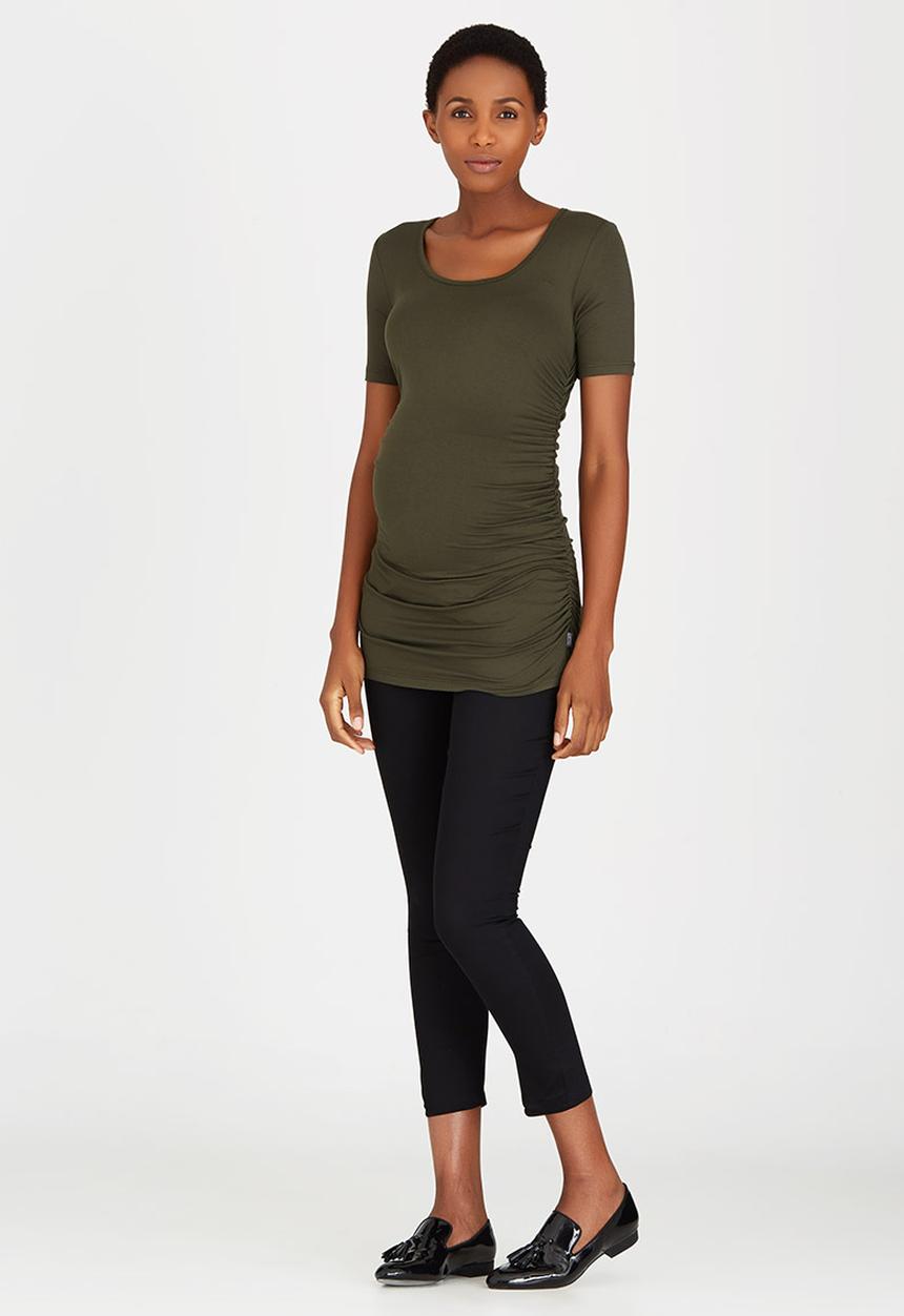 Cherry Melon - Side Gauge Short Sleeve Top Green