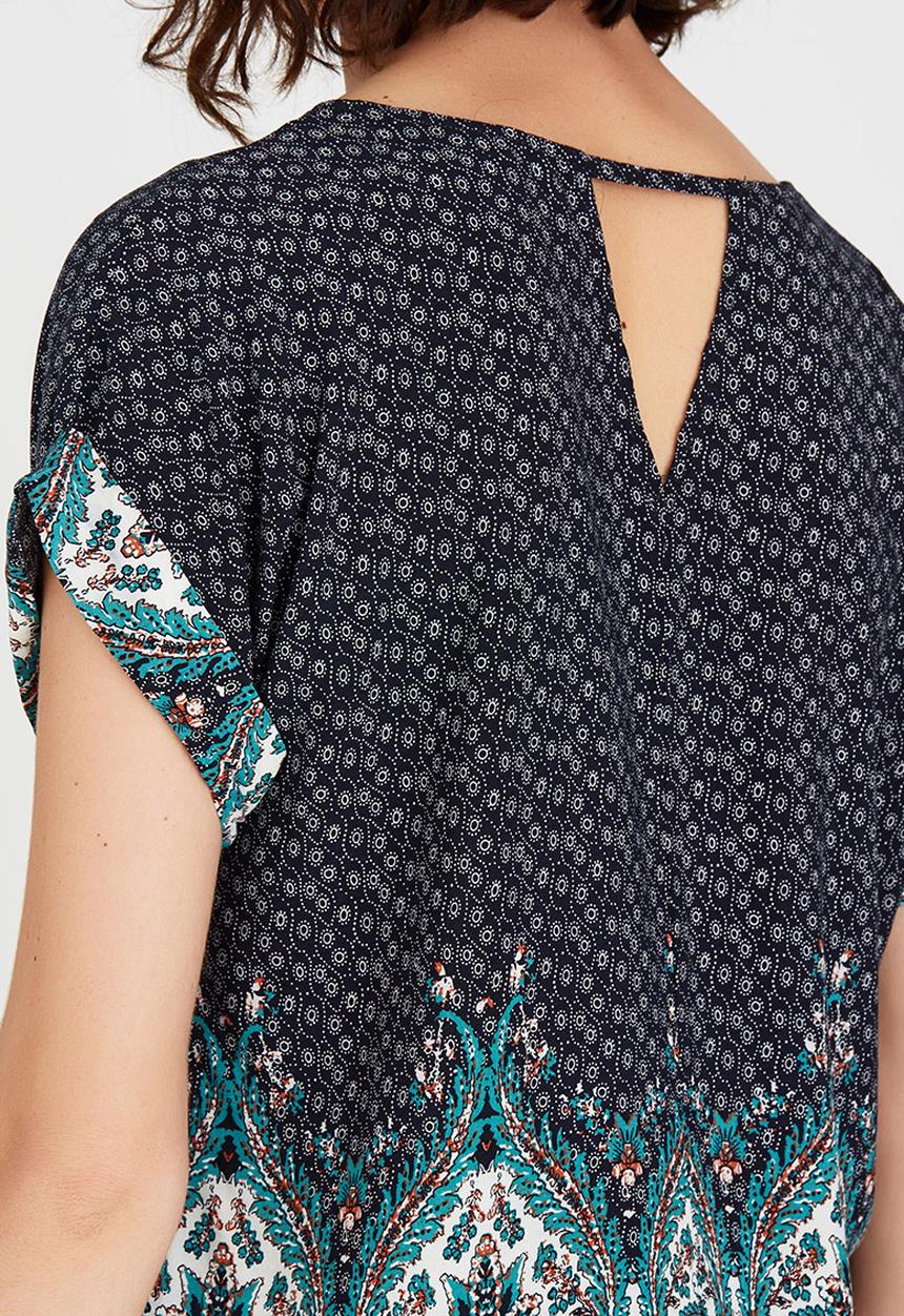 Bukamina - Patterned Blouse Black