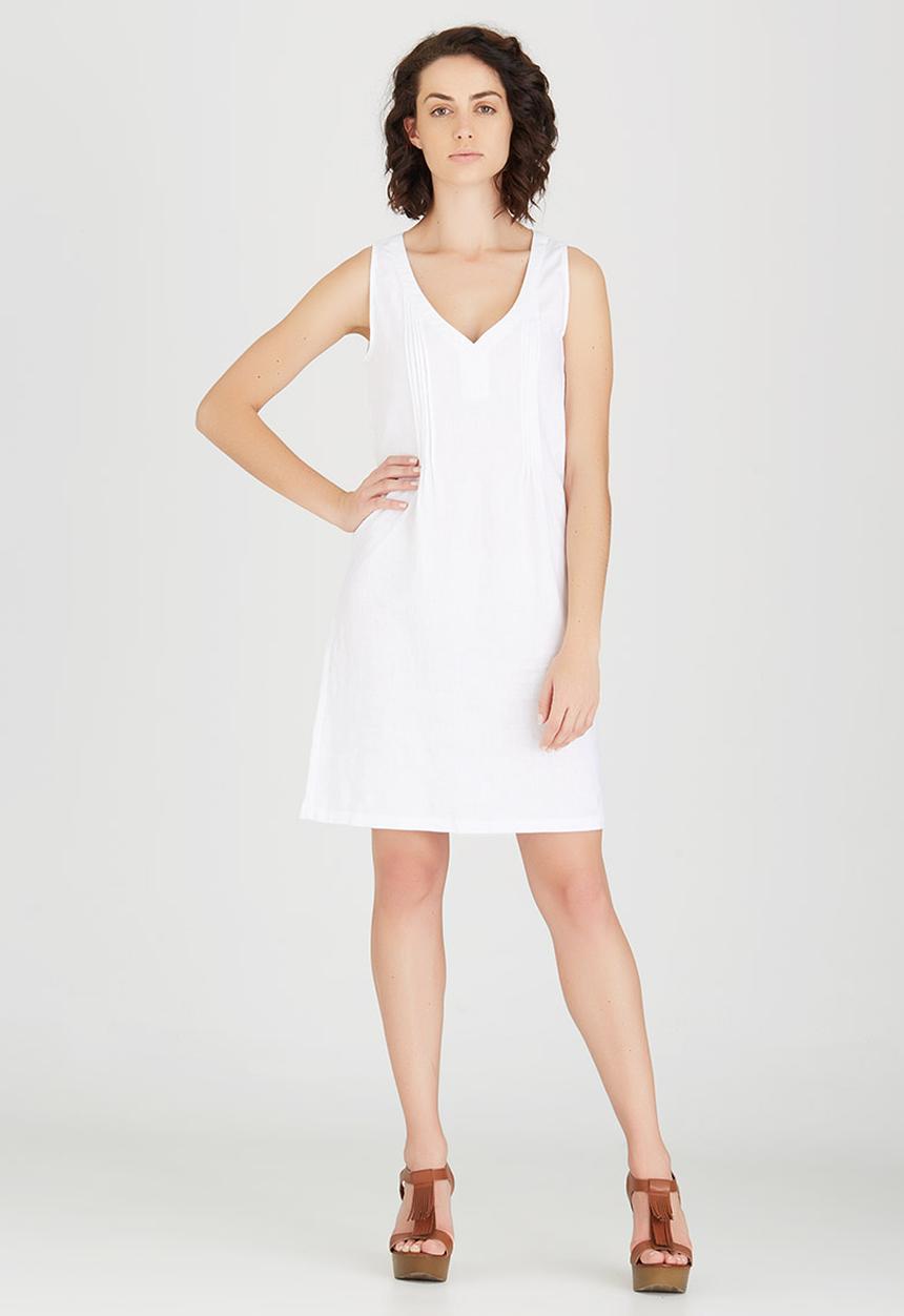 G Couture - Pintuck Tunic White