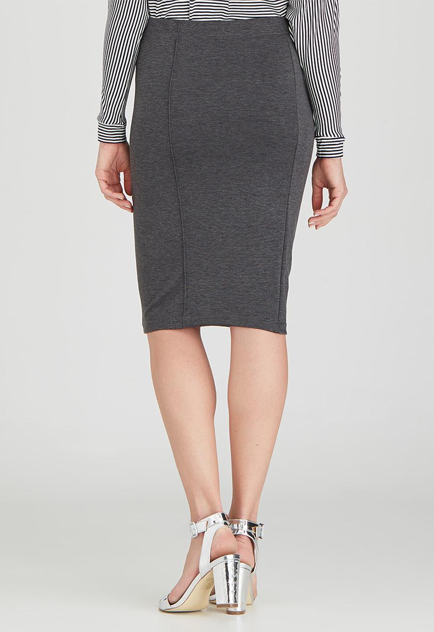 Kate Jordan - Pintuck Skirt Grey Melange