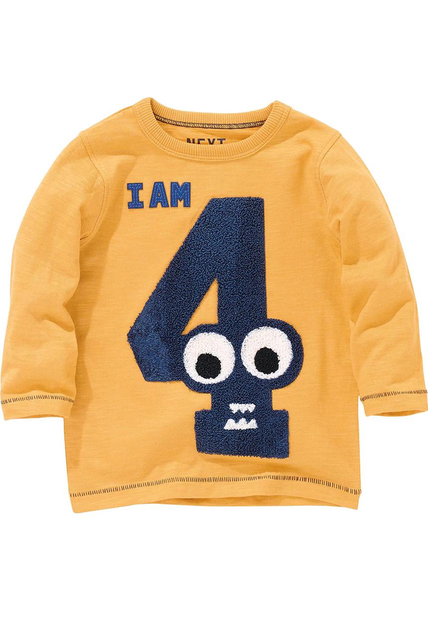 Next - I Am Four T-shirt Orange