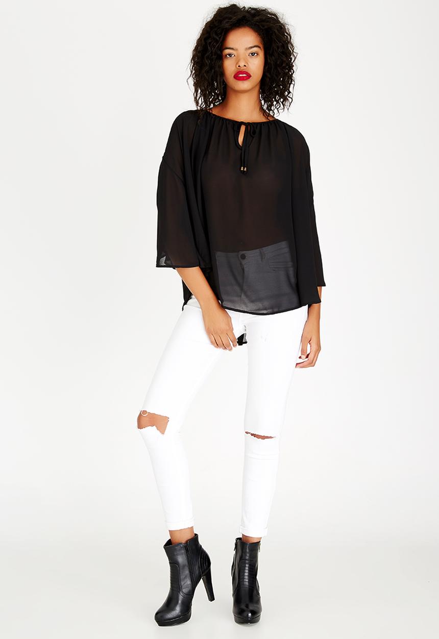 STYLE REPUBLIC - Volume Blouse Black