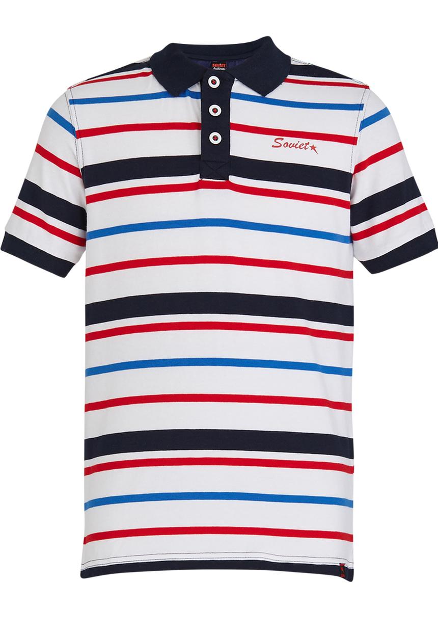 SOVIET - Striped Golfer White