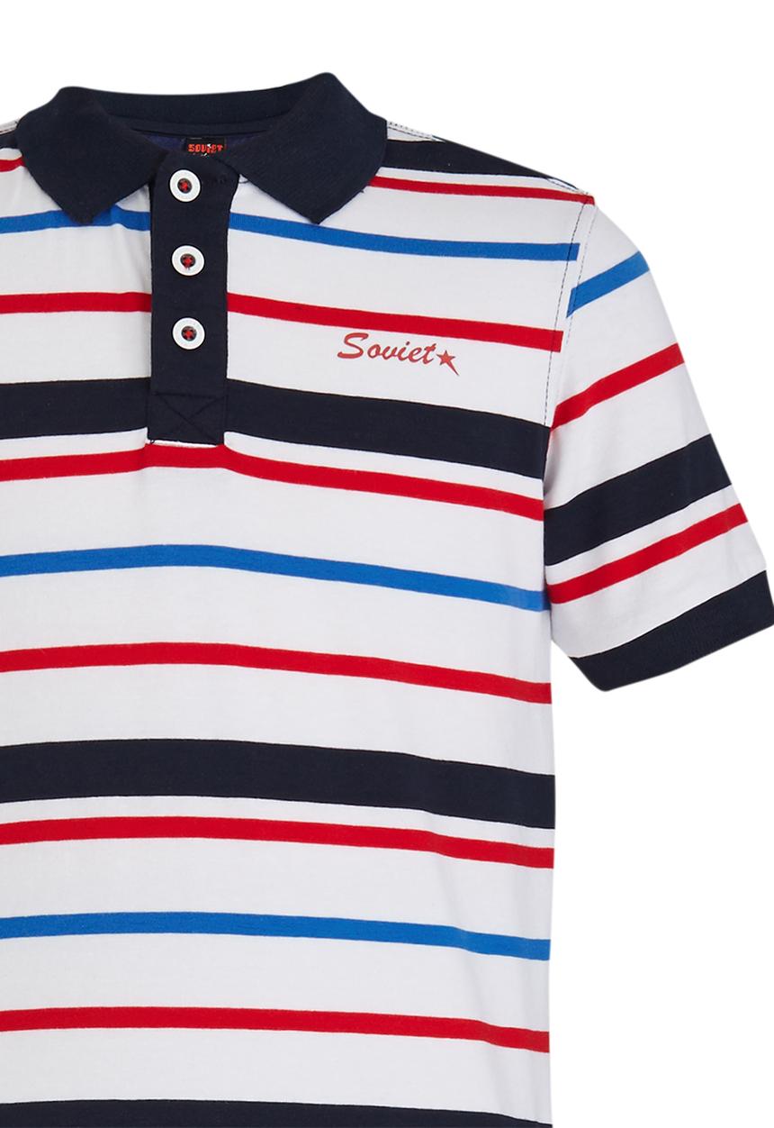 SOVIET - Striped Golfer White