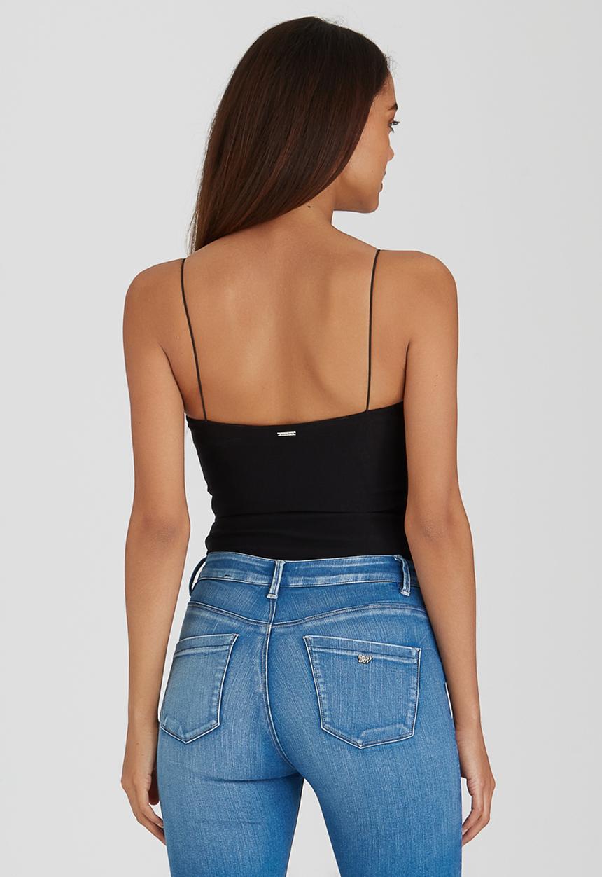 SISSY BOY - Trimmed Dawson Bodysuit Black