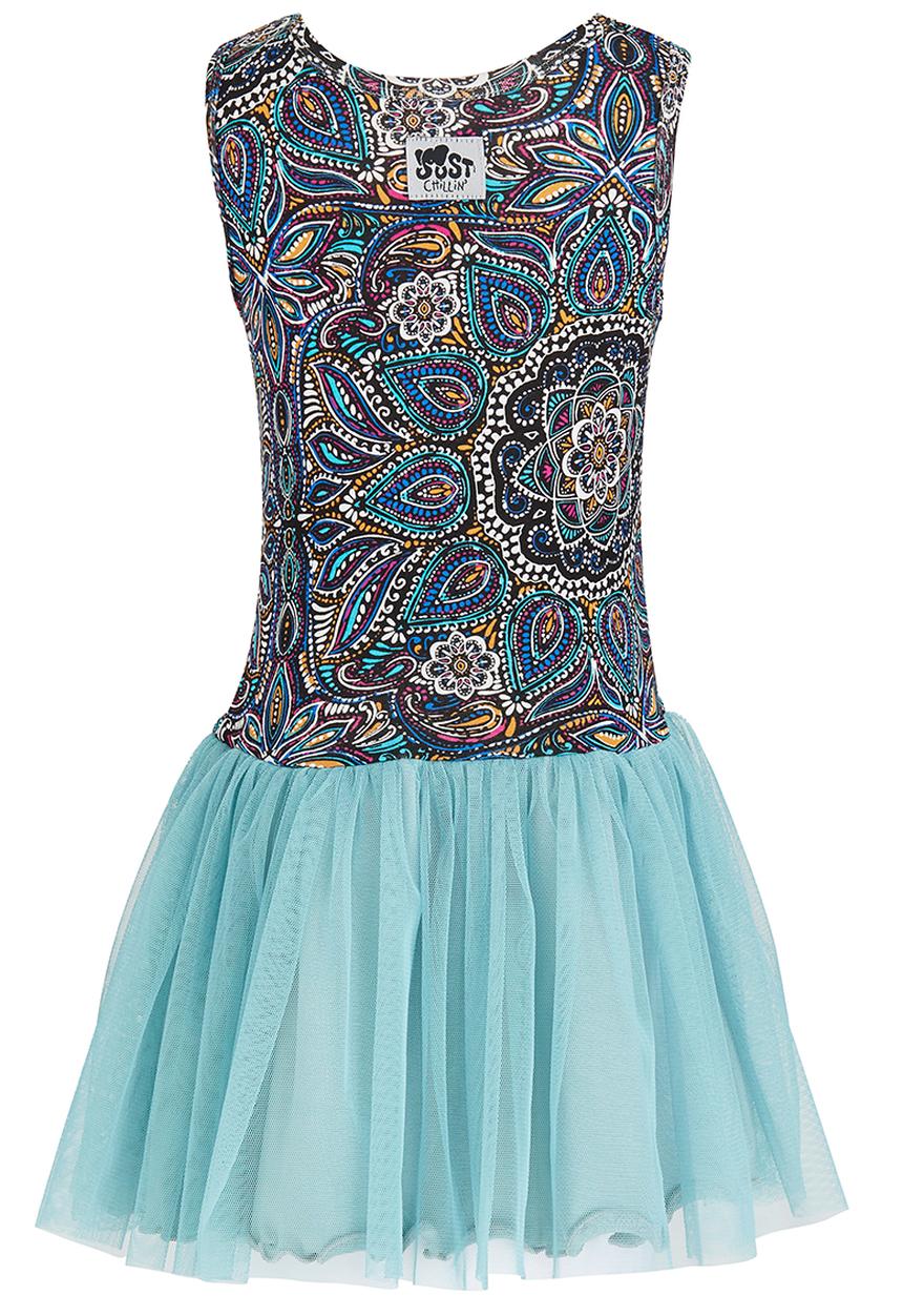 Just chillin - Paisley Print Tutu Dress Navy