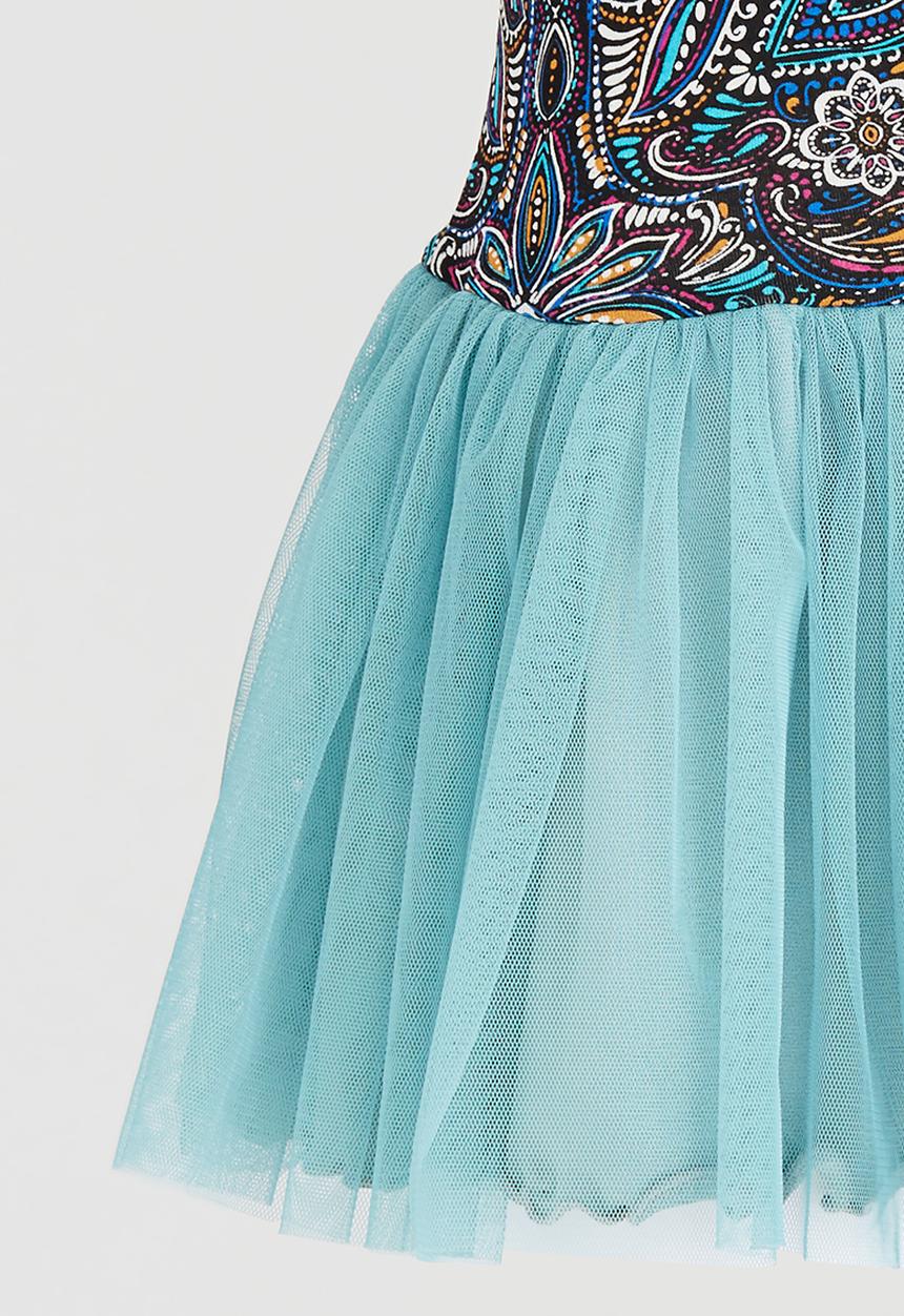 Just chillin - Paisley Print Tutu Dress Navy