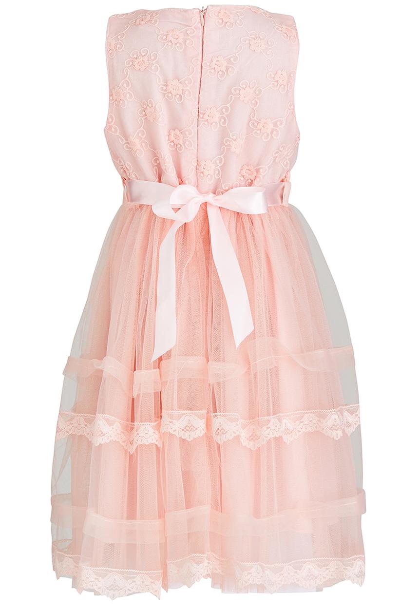 Pop Candy - Pink Flowered  Dress Pale Pink