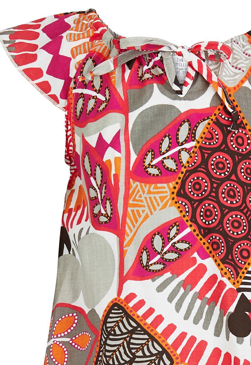 Just chillin - Cerise Floral Dress Dark Pink
