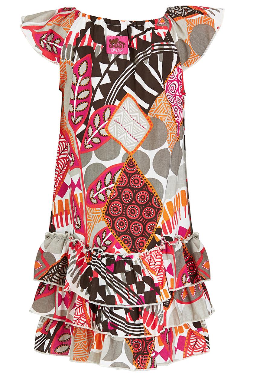 Just chillin - Cerise Floral Dress Dark Pink