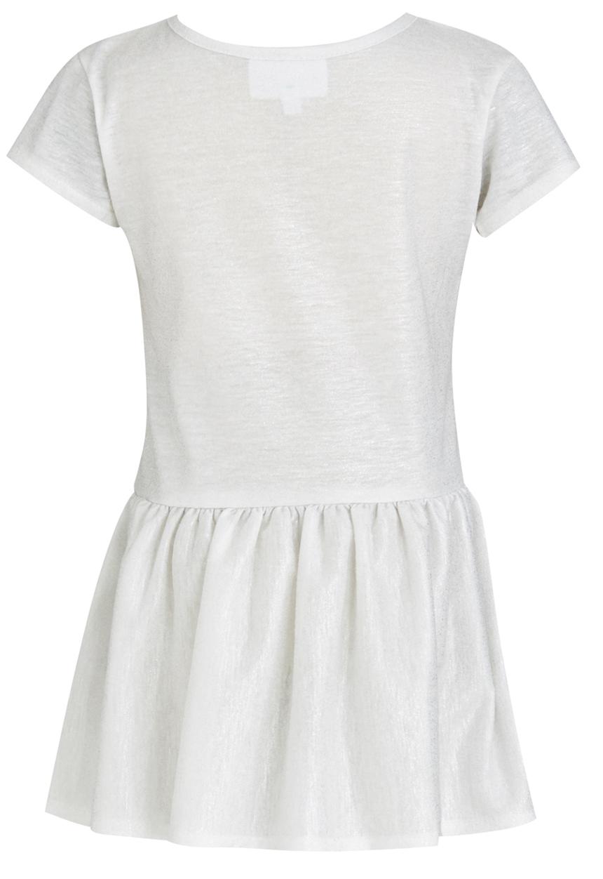 See-Saw - Drop Waist Dress Star Detail Silver
