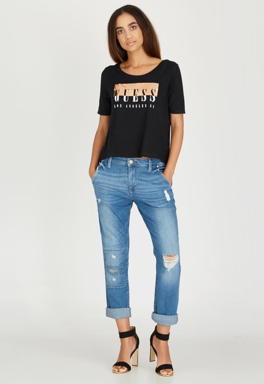 GUESS - LA Trapeze Tee Black