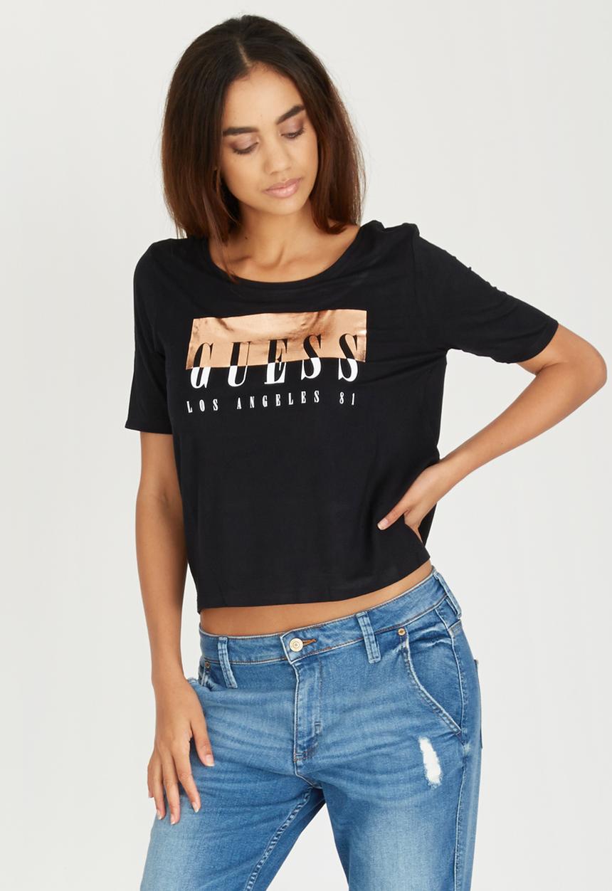 GUESS - LA Trapeze Tee Black