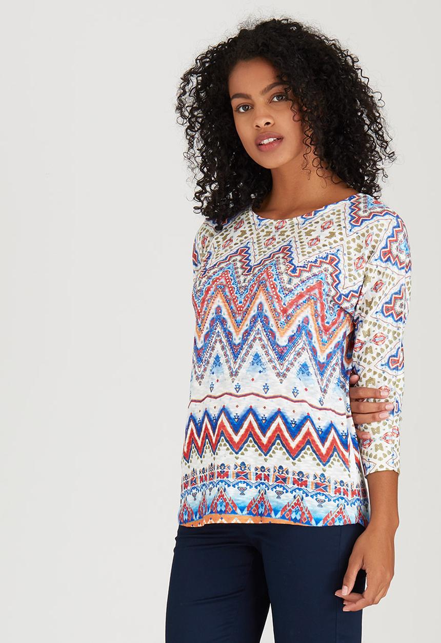 cath.nic - Totempole Crewneck Knit Top Multi-colour