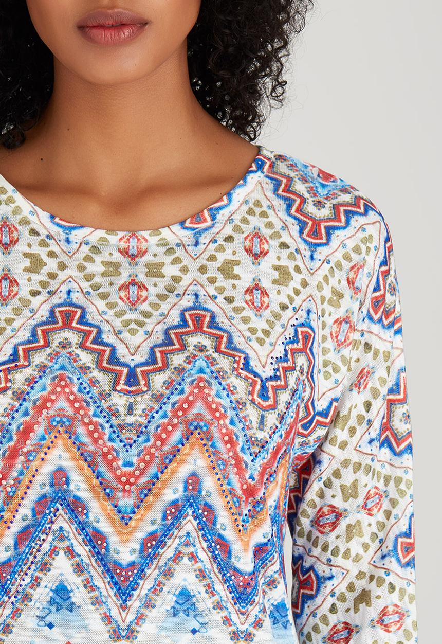 cath.nic - Totempole Crewneck Knit Top Multi-colour